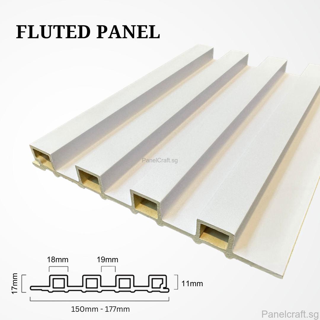 Wall Panel :: Fluted Panel :: Cool White Fluted Panel | Hollow Plastic ...