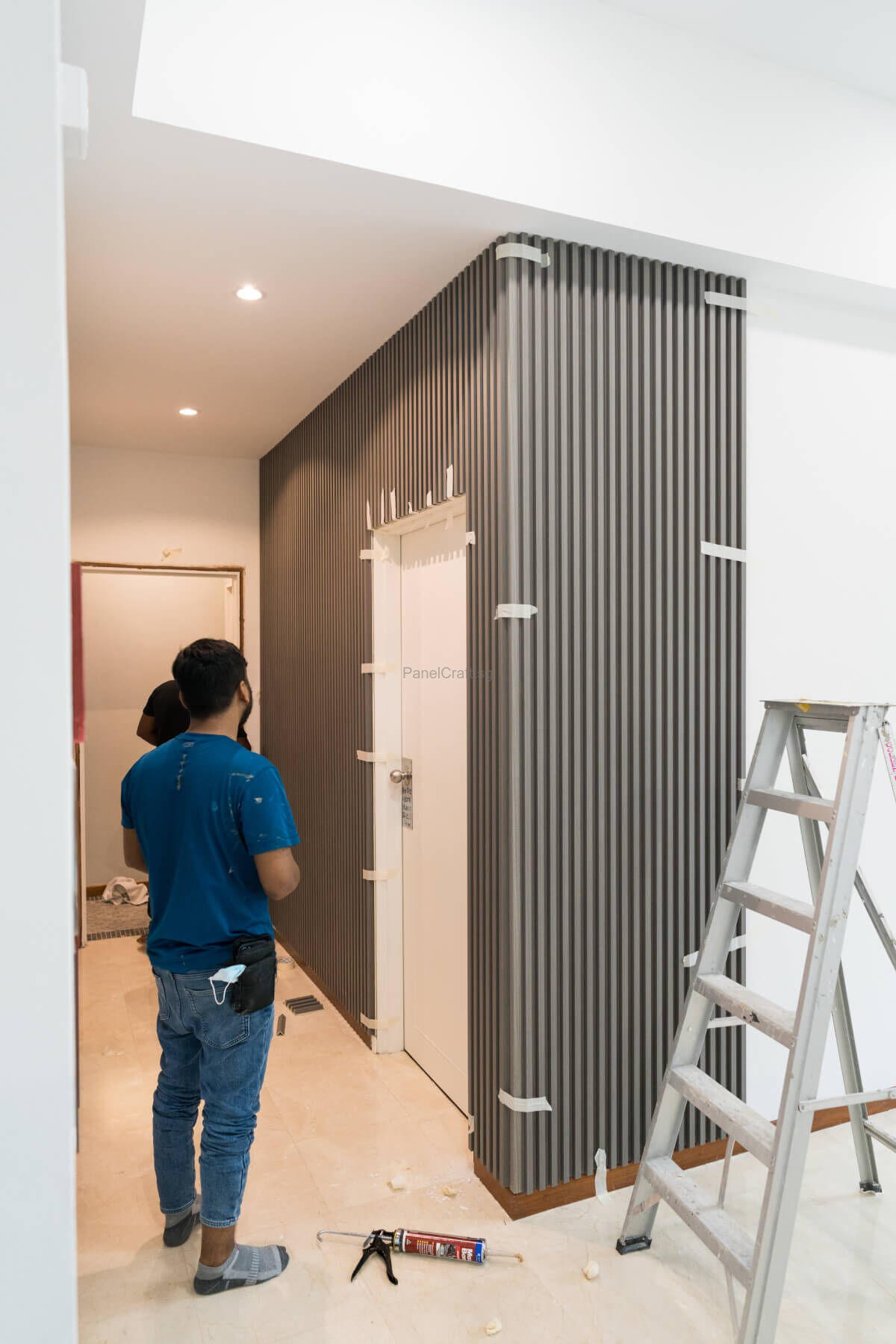 Fluted Panel Feature Wall